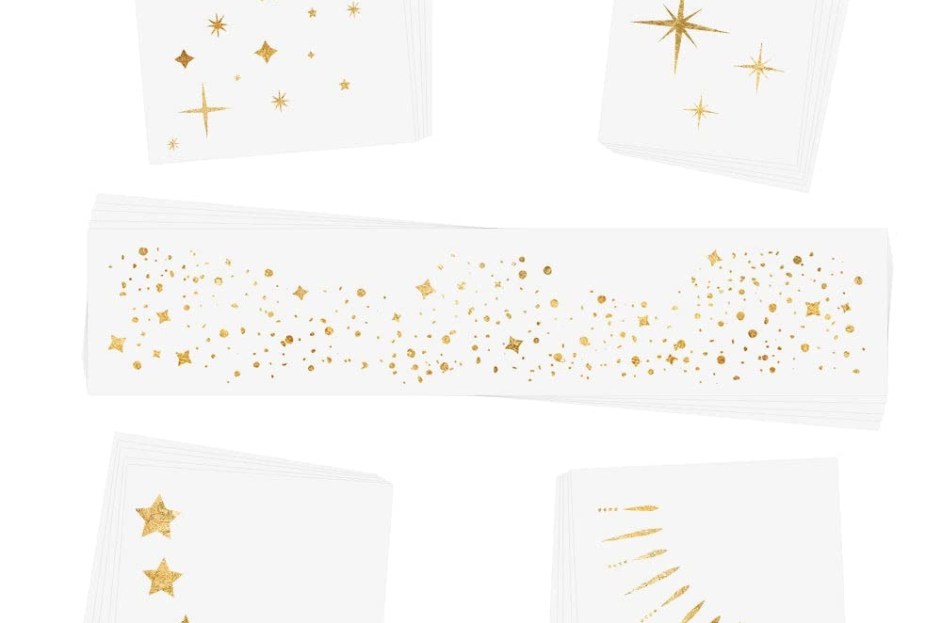 TWINKLING LIGHTS VARIETY waterproof temporary foil Flash Tattoos