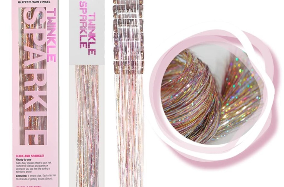 Twinkle Sparkle 6 Pcs Clip in Hair Tinsle Kit