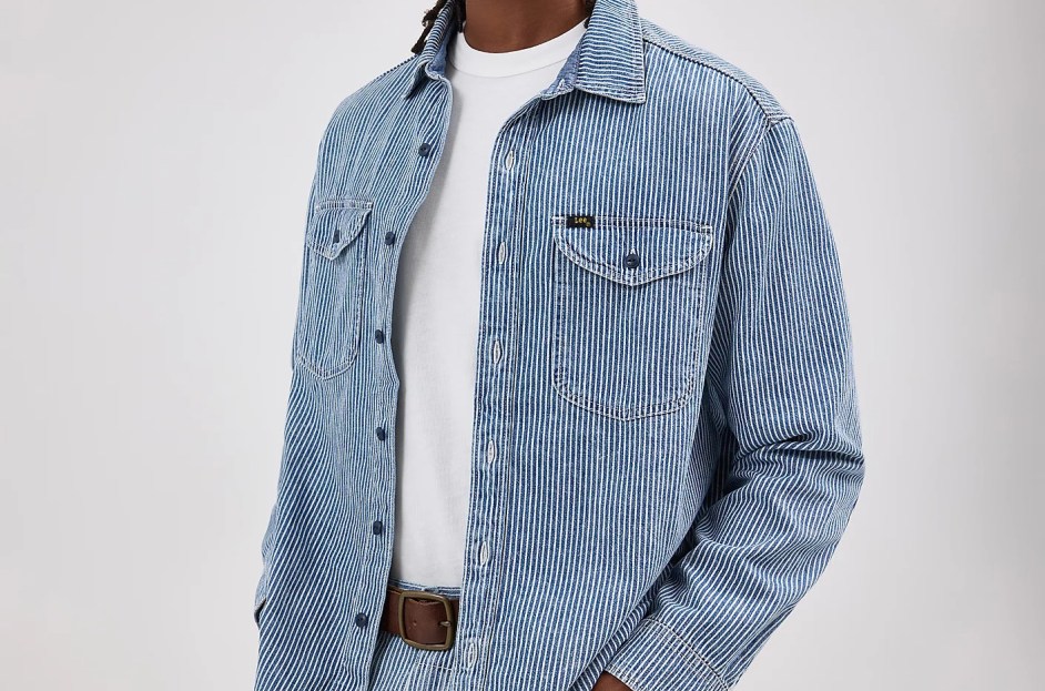 Lee 101 Railroad Stripe Selvedge Worker Shirt