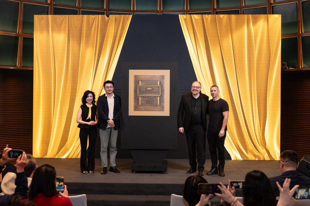 L-R Stacy Yang, Timothy Xu, Dr Clemens Trautmann, Adam Granite