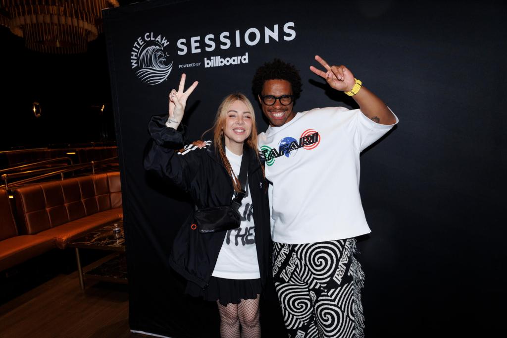 Alison Wonderland and Jon Casey link up before their sets at the White Claw Sessions Powered by Billboard