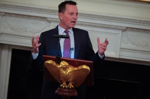 Richard Grenell, interim director of the Kennedy Center, addresses members of the board of the center during a dinner hosted by U.S. President Donald Trump in the State Dining Room at the White House on May 19, 2025 in Washington, DC. Trump installed himself as chairman of the John F. Kennedy Center for the Performing Arts after 18 board members who had been appointed by former President Joe Biden and replaced them with loyalists. (Photo by Chip Somodevilla/Getty Images)