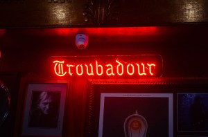 Neon Troubadour sign.