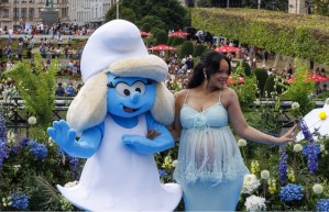 Rihanna Smurfette Smurfs premire Brussels Belgium