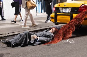 Chappell Roan is seen shooting a new music video on July 08, 2025 in New York City.