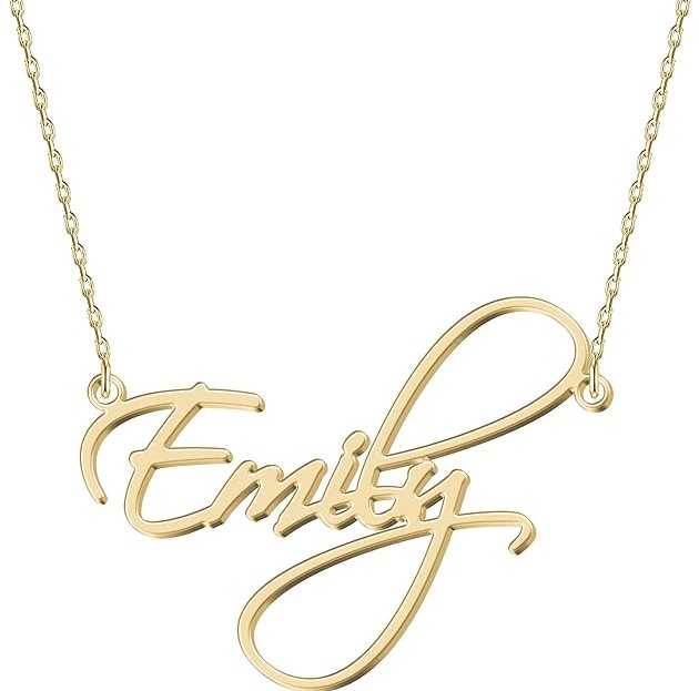 gold name necklace