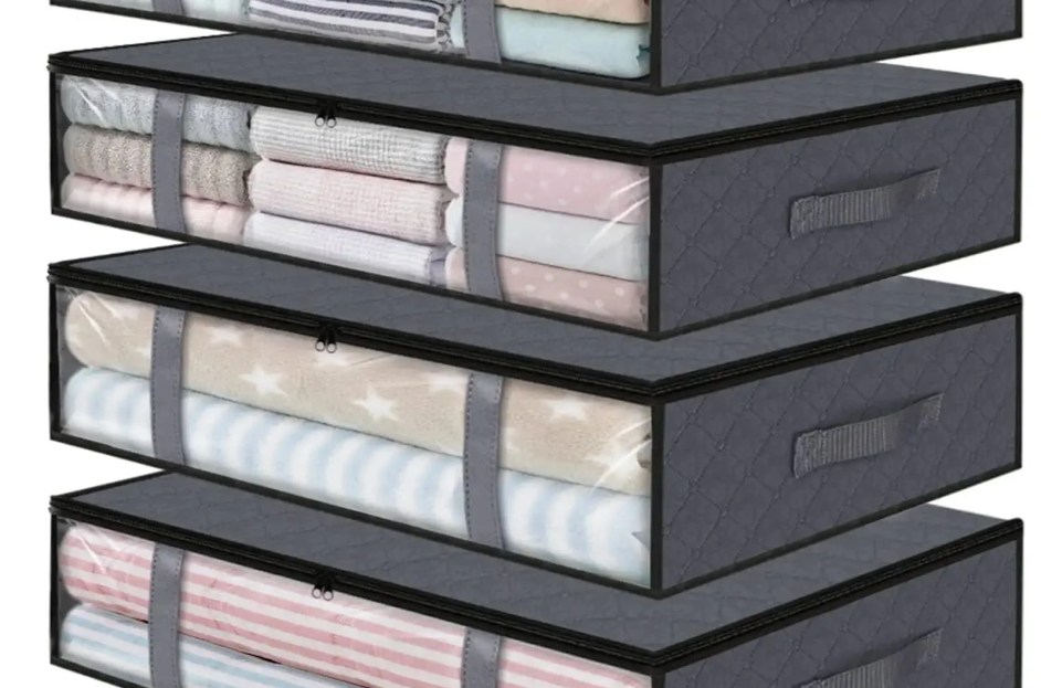 gray under bed storage