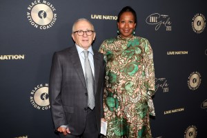 (L-R) Irving Azoff and Nicole Avant attend the Black Music Action Coalition's 5th Annual BMAC Gala at The Beverly Hilton on September 18, 2025 in Beverly Hills, California.