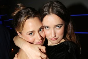 Erika Henningsen and Gracie Lawrence pose at the opening night after party for the new Bobby Darin musical 
