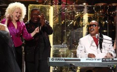 Cyndi Lauper and Stevie Wonder perform during the Mandela Day: A 46664 Celebration Concert at Radio City Music Hall on July 18, 2009 in New York City.