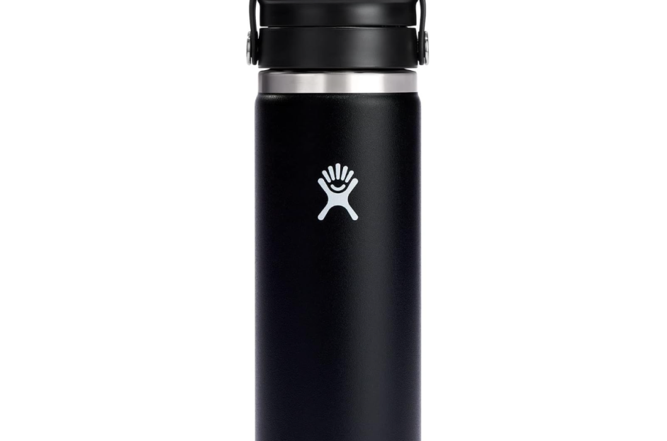 tall black stainless steel water bottle