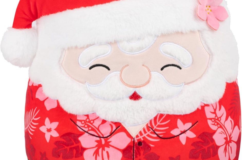Squishmallows Original Nick the Santa Claus in Red Hawaiian Shirt