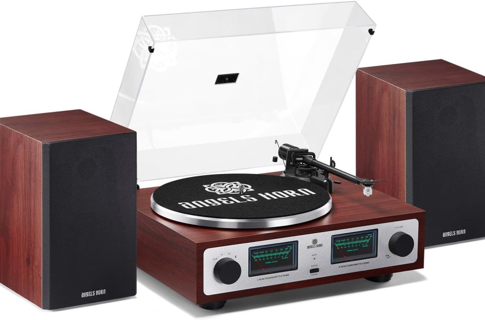 ANGELS HORN High Fidelity Bluetooth Turntable