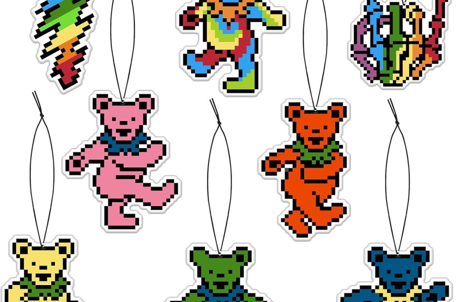 Pixel Dancing Bear Rock Car Air Freshener