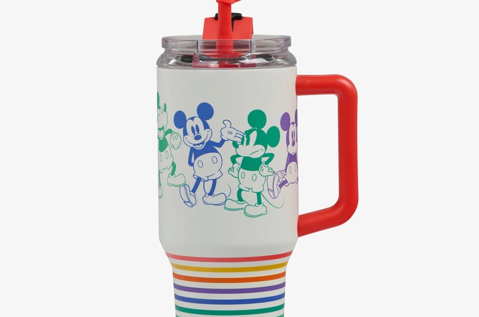 Disney Mickey Mouse Stripe 32 Oz Travel Mug